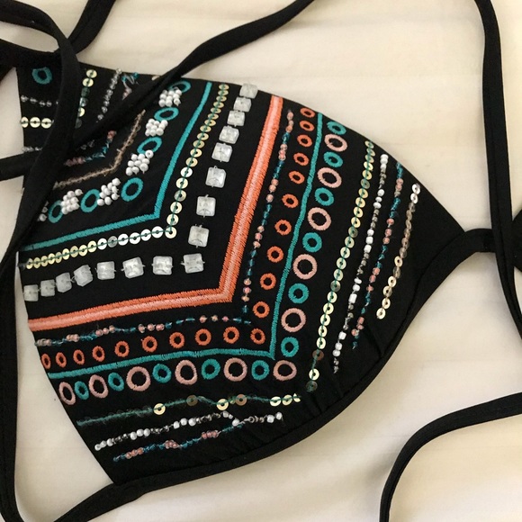 Candies Black Beaded Swim Set, Large, EUC🌟 - Picture 5 of 7